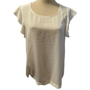 Joe Fresh White Top Blouse Women's L NWT